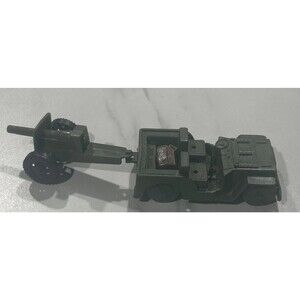 TimEE Toys Army Jeep And Cannon On Wheels Vintage Toy MASH